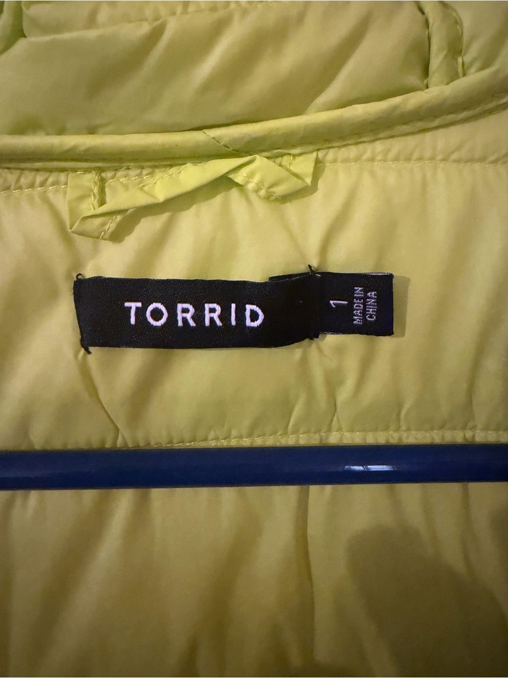 torrid Neon Yellow Quilted Hooded Puffer Vest - Picture 2 of 4